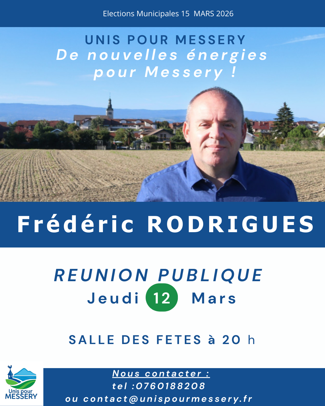 Réunion Publique 12 Mars à 20h